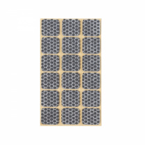 Подкладка самоприлипающая фетровая прорезиненная 25 х 25мм (1упак.=18шт), серая, Folmag