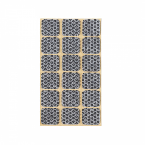 Подкладка самоприлипающая фетровая прорезиненная 25 х 25мм (1упак.=18шт), серая, Folmag_1