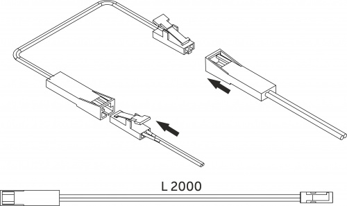 Шнур соединительный (миниконнектор папа - миниконнектор мама), 2 м, AKS_2