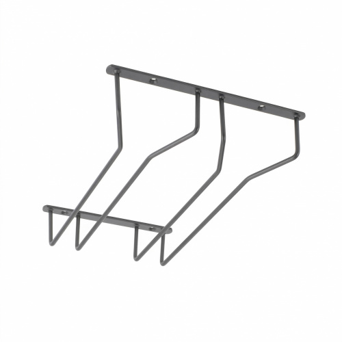 Держатель подвесной для бокалов двухрядный, графит AKS_1