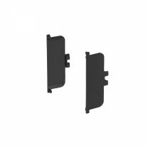 Комплект заглушек металлич. внутр. к профилю Gola, C-образных (левая+правая) черный AKS фотография