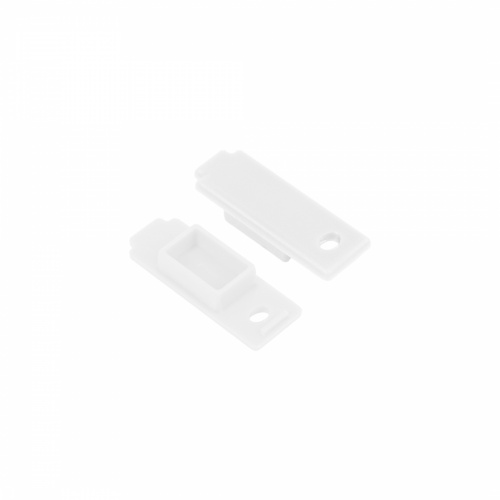 Заглушка штанги гардеробной прямоуг. FAME LUMI, белый матовый AKS_1