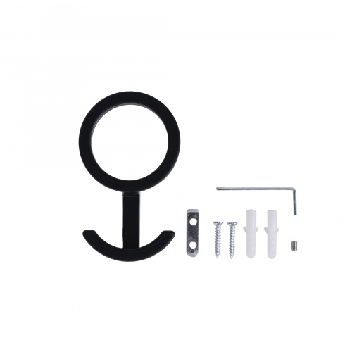 Крючок меб. трехрожковый мет. RONDO черный матовый AKS_5