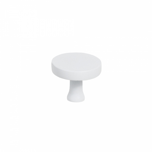 Ручка меб. кнопка мет. UNITY, белый матовый, AKS_1