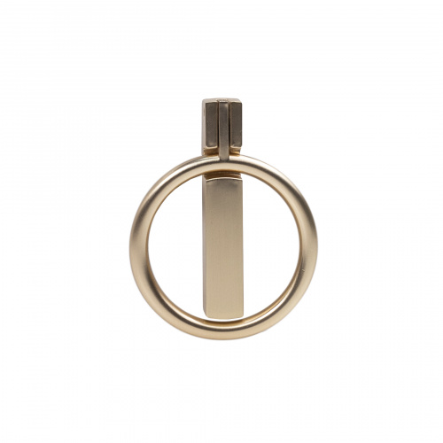 Ручка меб. кнопка мет. ROUND брашированное золото, AKS_4