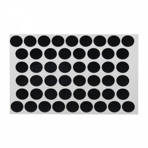 Заглушка самоприлипающая к конфирматам черный структурный (7) AKS (лист-50шт.)_1