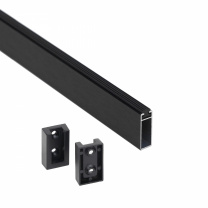 Штанга гардеробная прямоуг. FAME L-1000 с концевыми держателями, черный браш AKS фотография