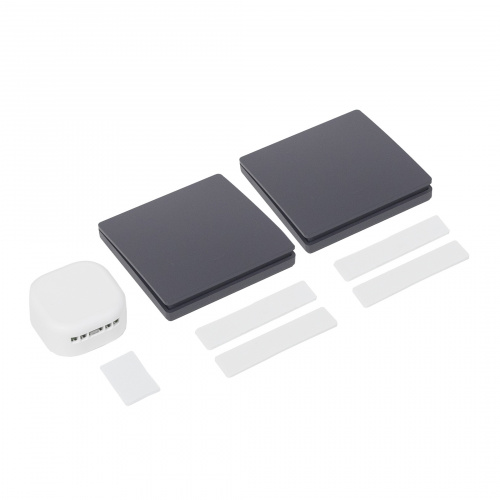 Выключатель кинетический, с реле, проходной, 1 клавиша, графит, AKS_3