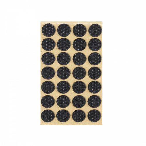 Подкладка самоприлипающая фетровая прорезиненная d20мм (1упак.=28шт), черная, Folmag_1