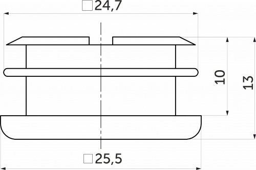 Заглушка для квадр. трубы 25*25 QUADRO, черный AKS_2