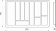 Лоток для столовых приборов 900 STANDARТ (830*430), металлик РП_preview_1