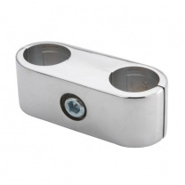 Соединитель 2-х труб d25 (503А) простой параллельный, хром AKS