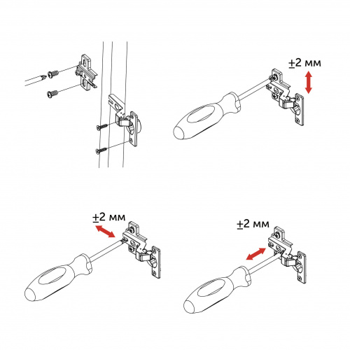 Петля мини полунакладная с пружиной 38мм h0 slide-on AKS (еврошурупы)_4