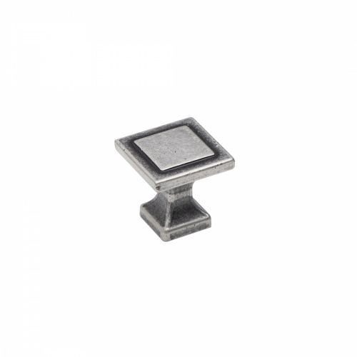 Ручка меб. кнопка мет. SQUARE античное серебро, AKS_1