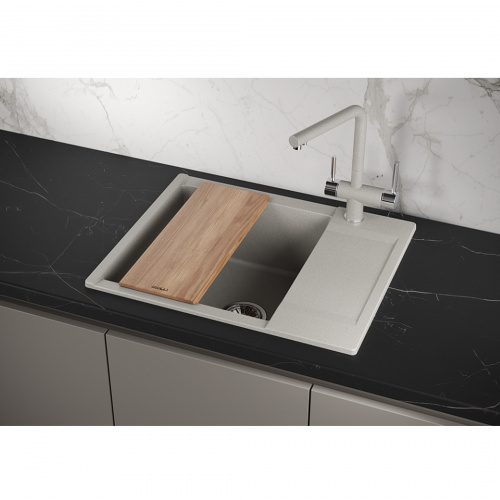 Мойка кварцевая, прямоугольная, GR-6202 Estetica, 620*500мм, базальт, Granula_4