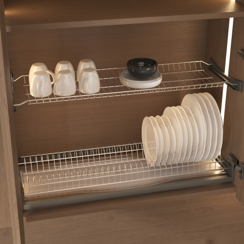 Сушка для посуды 800 HUGO с профилем, хром AKS_5