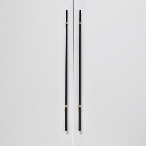 Ручка меб. скоба алюм. WHISPER 704/1000 черный матовый+брашированное золото, AKS_5