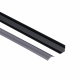 Профиль алюминиевый AKS ORION-1616C угловой с экраном черным, круглый экран, цвет черный, 2м_preview_1