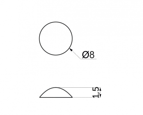 Отбойник силиконовый d8 h=1,5 AKS (лист = 100 шт. перфорированный по 2 шт.) молочный_2