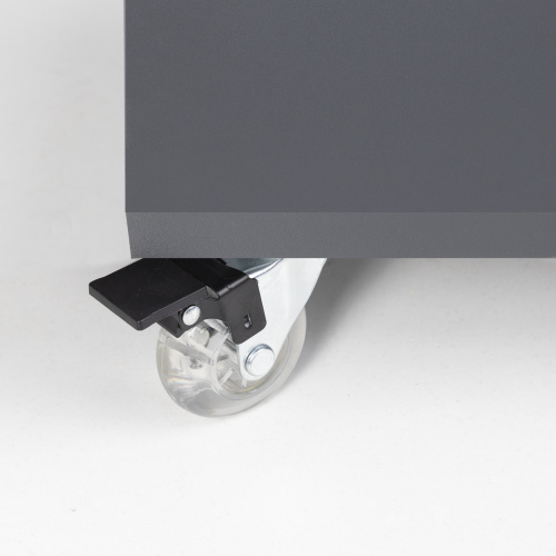 Колесо меб. CRYSTAL/2 d75 h99 с площадкой с торм., прозрачный AKS_3