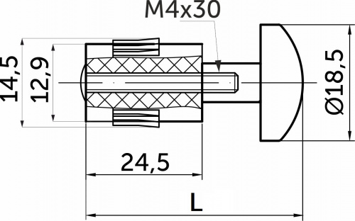 Заглушка модерн, трубы d16 хром AKS_2