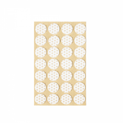 Подкладка самоприлипающая фетровая прорезиненная d20мм (1упак.=28шт), белая, Folmag_1