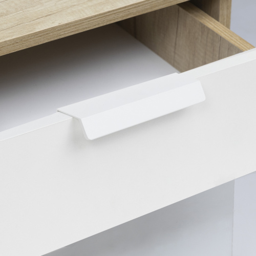 Ручка меб. накладная алюм. GEOS 128/150 белый матовый, AKS_5