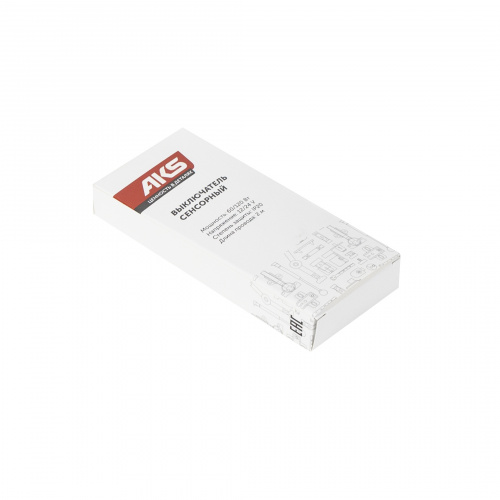 Выключатель сенсорный, с диммированием, врезной, 12V/24V, 60W/120W, синяя подсветка, цвет хром, без коннекторов, AKS_4