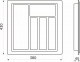 Лоток для столовых приборов 450 STANDARТ (380*430), металлик РП_preview_1