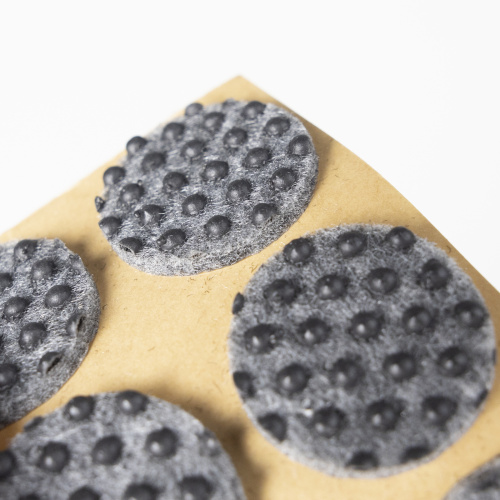 Подкладка самоприлипающая фетровая прорезиненная d25мм (1упак.=18шт), серая, Folmag_4