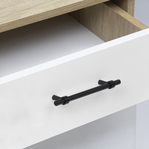 Ручка меб. скоба мет. GRAFITTI 128 черный матовый, AKS_5