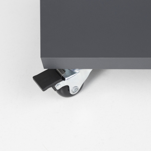 Колесо меб. CRYSTAL/2 d35 h51 с площадкой с торм., черный AKS_3