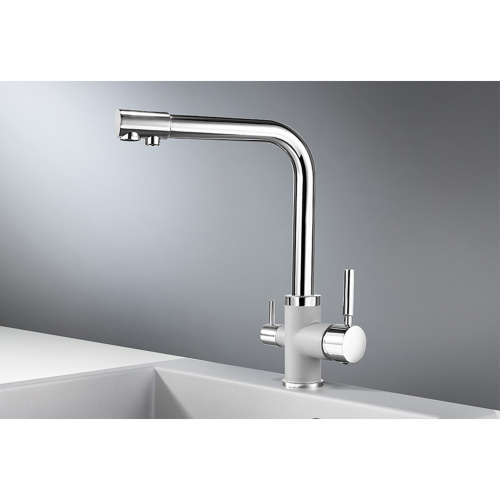 Смеситель для кухни GR-3015, хром/алюминиум Granula _3