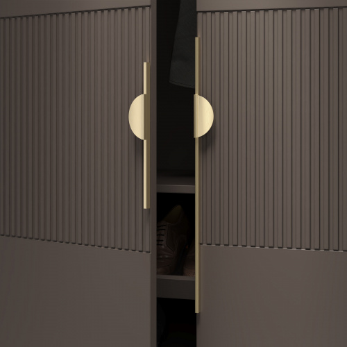 Ручка меб. скоба алюм. FORTUNA 512/600 брашированное золото, AKS_7