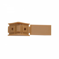 Уголок пластиковый одинарный с крышкой совместно ольха -10- (уп/100шт) РП фотография