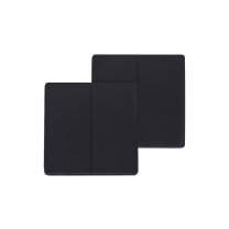 Выключатель кинетический, с реле, проходной, 2 клавиши, черный, AKS фотография