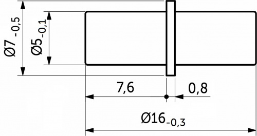 Полкодержатель металлический duplo 5,0*16 для корпусных полок (1 упак. = 5 тыс.шт.) AKS_2