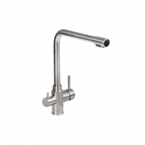 Смеситель для кухни двухрычажный, HDF-8201, сатин, AKS_1