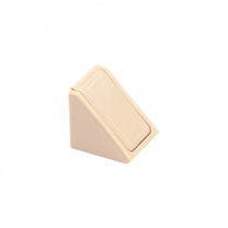 Уголок пластиковый одинарный 20*20 с крышкой совместно ваниль 07 (уп/500шт) AKS фотография