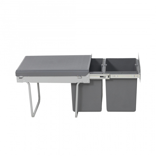 Мусорные контейнеры выдвижные 400 (2*18LT), серый AKS_3