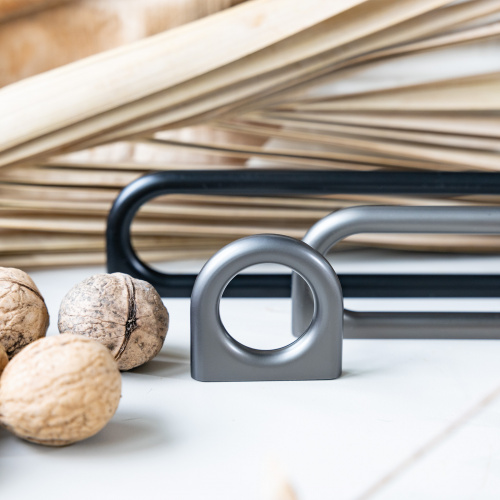 Ручка меб. скоба мет. OLYMPIA 160 графит, AKS_4