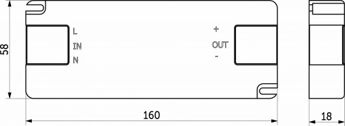 Блок питания UltraSlim 50W/12V, тонкий, AKS_2