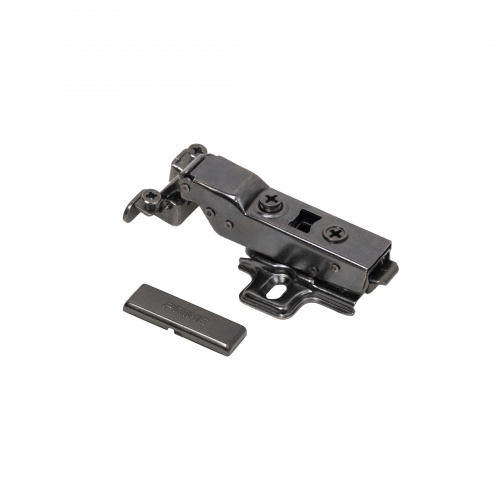 Петля д/алюм.рамки Z-1 полунакладная с доводчиком h0 clip-on PRIME by AKS черная (саморезы, заглушки) (упак. = 2 шт.)_4