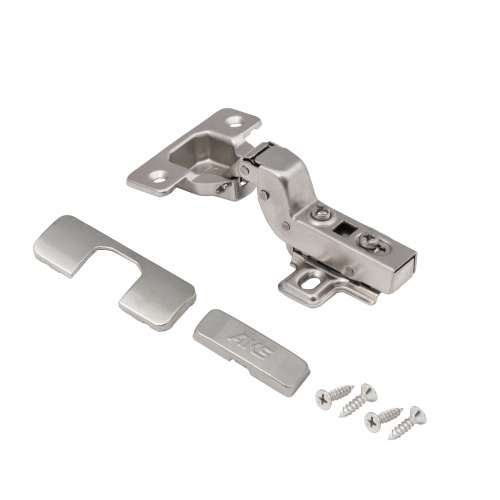 Петля внутренняя с доводчиком 48мм h2 clip-on AKS (саморезы, заглушки)_2