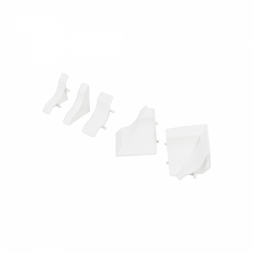 Комплект ПВХ аксессуаров к плинтусу узкому S белый AKS_1