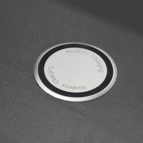 Бесконтактная зарядка для телефонов встраиваемая в мебель, D70x16мм, IP44, без блока питания, алюминий, GLS_3