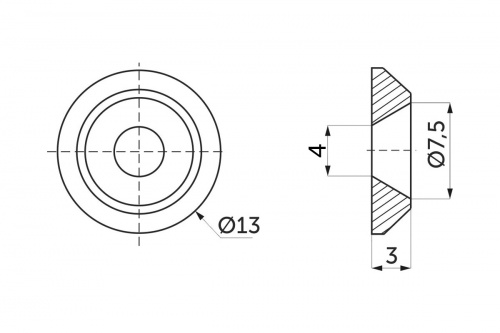 Подкладка под винт d4 пластик бесцветная (уп/20шт) РП_2