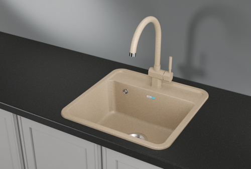 Мойка кварцевая, квадратная, ST-5001, 500*500мм, беж, Granula_3