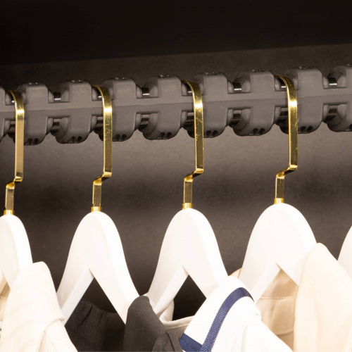 Накладка для овальной штанги гардеробного шкафа (система хранения Foscrinium) 1200 мм темно-серая Pantone Black 3C_4