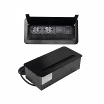 Выдвижной удлинитель Atlas USB, 2 розетки, 2xUSB, HDMI, LAN, черный, AKS Выдвижной удлинитель Atlas USB, 2 розетки, 2xUSB, HDMI, LAN, черный, AKS